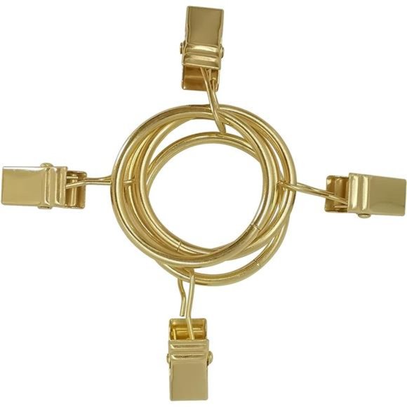 40 Pack Curtain Rings with Clips, Drapery Clips Rings, Hangers Drapes 1.26 Inch - Picture 2 of 6